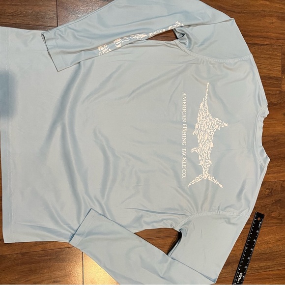 AFTCO Men's Sky Blue Short Sleeve Tee - Small - Picture 6 of 6